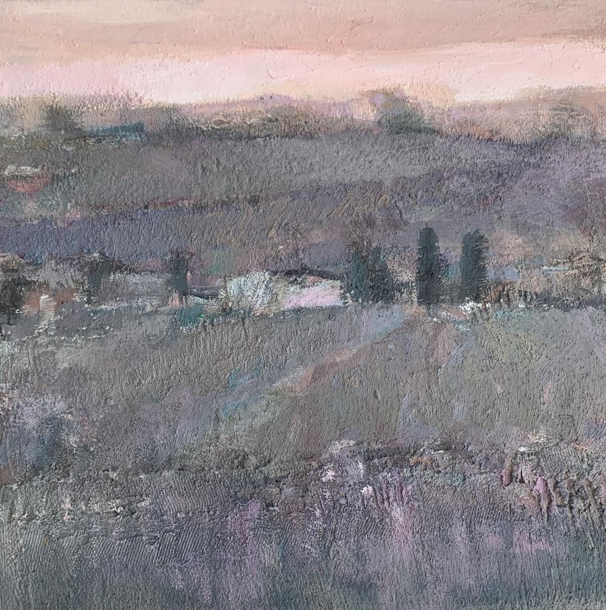 Katarzyna Zwolińskalavender Fields. Contemporary Landscape Painting, Texture, Polish Art2019 photo furniture