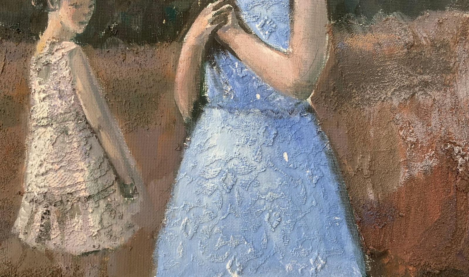 Katarzyna Zwolińskathoughtful. Contemporary Figurative, Landscape Painting, Texture, Polish Art2019 photo furniture
