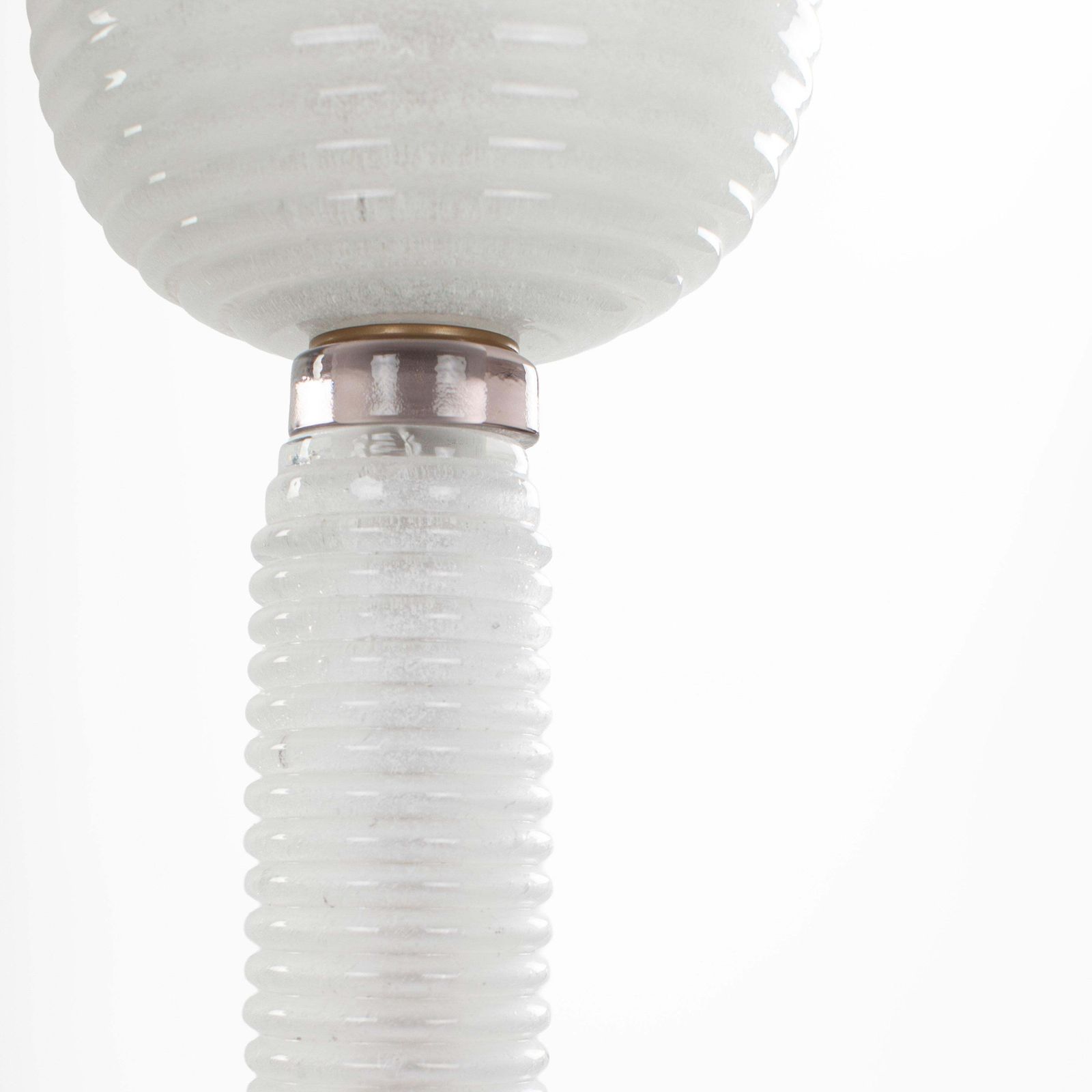 Pair Of Mid Century Modern White Amethyst Colored Murano Glass Floor Lamps 1980s photo buy
