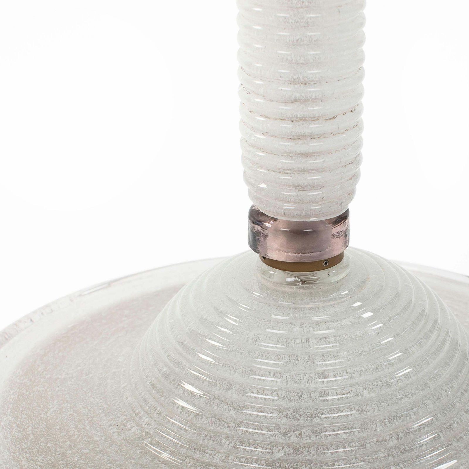 10430.0 Pair Of Mid Century Modern White Amethyst Colored Murano Glass Floor Lamps 1980s photo