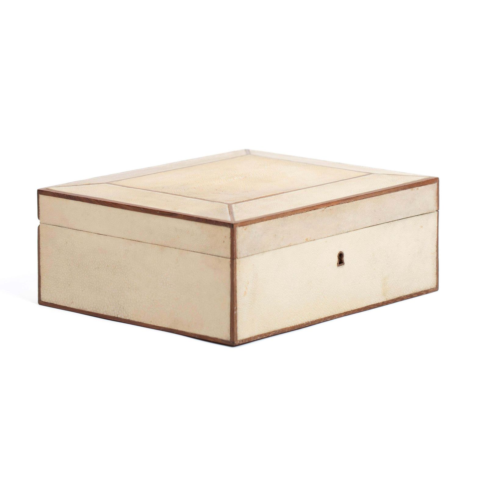 French Art Déco Rectangular Galuchat Leather Box For Cigars Etc. From The 1940s photo Home Decor