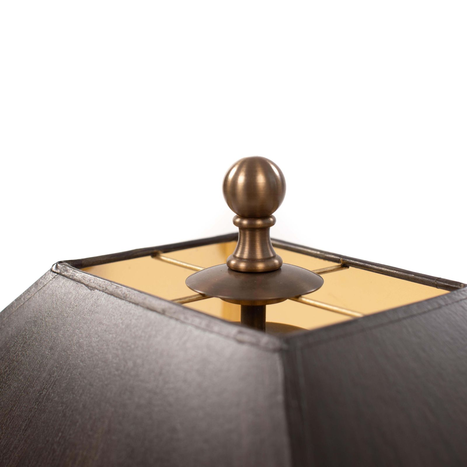 photo vinterior Figural Terracotta Table Lamp Of A Sitting Priest With Brown Shade, Mexico 1930s
