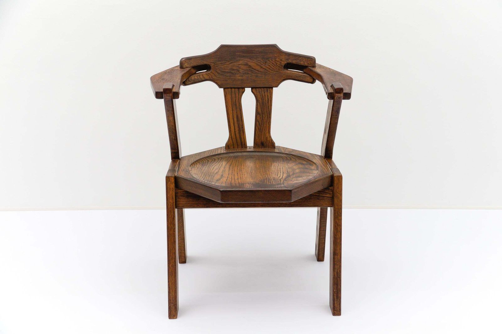 French Provincial Oak Chair, 1960s Mid Century Modern photo for sale