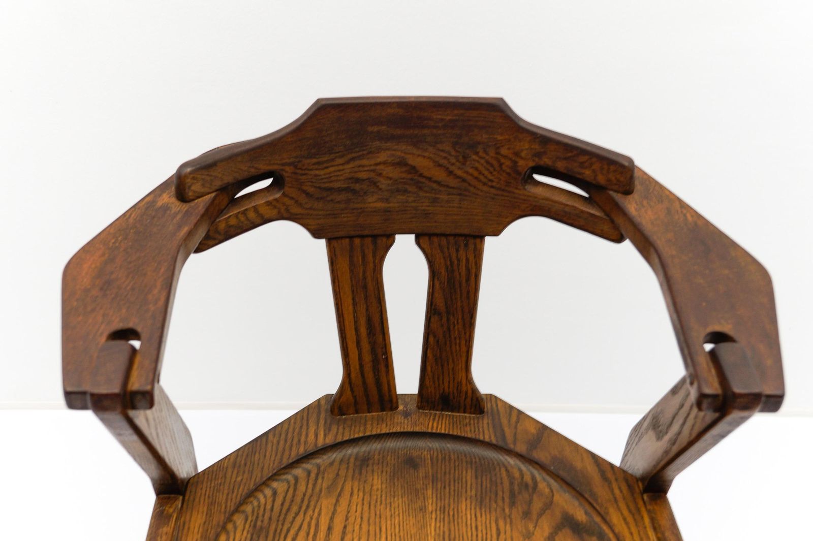 737.0 French Provincial Oak Chair, 1960s Mid Century Modern photo