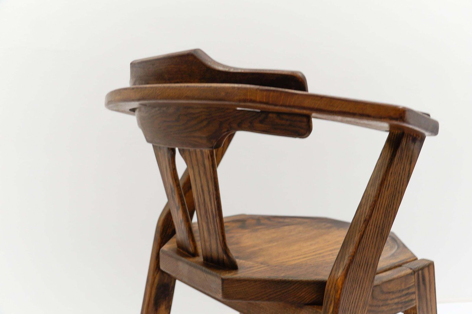 photo vintage French Provincial Oak Chair, 1960s Mid Century Modern