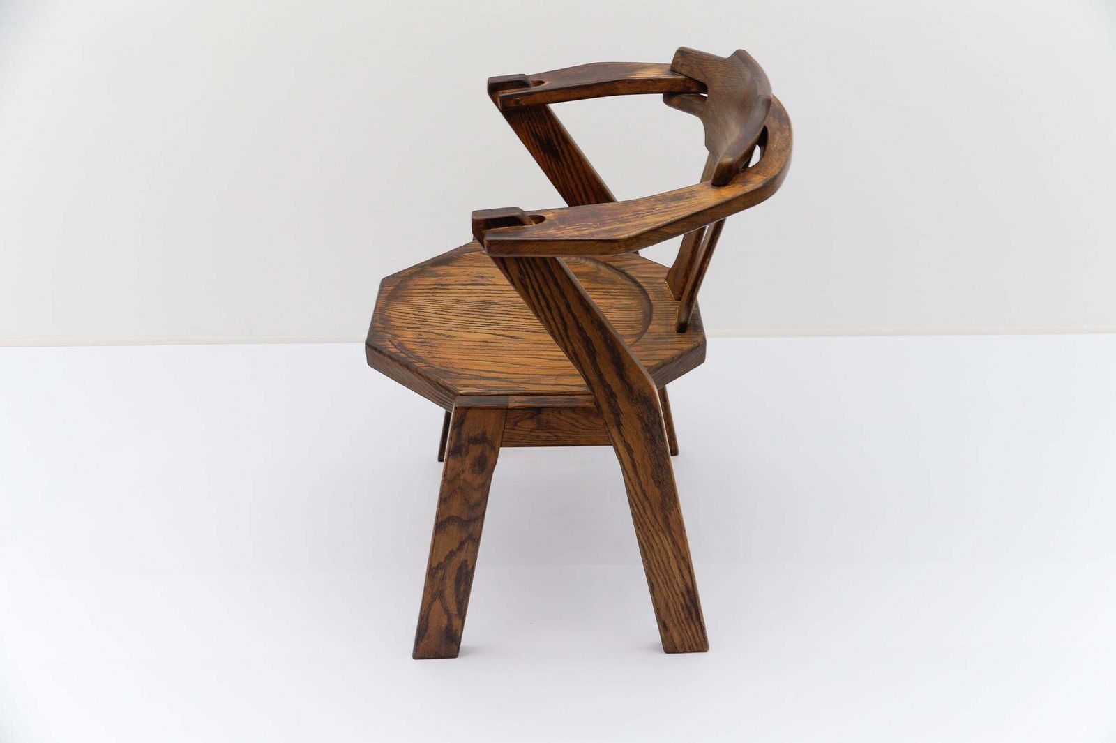French Provincial Oak Chair, 1960s Mid Century Modern photo vinterior