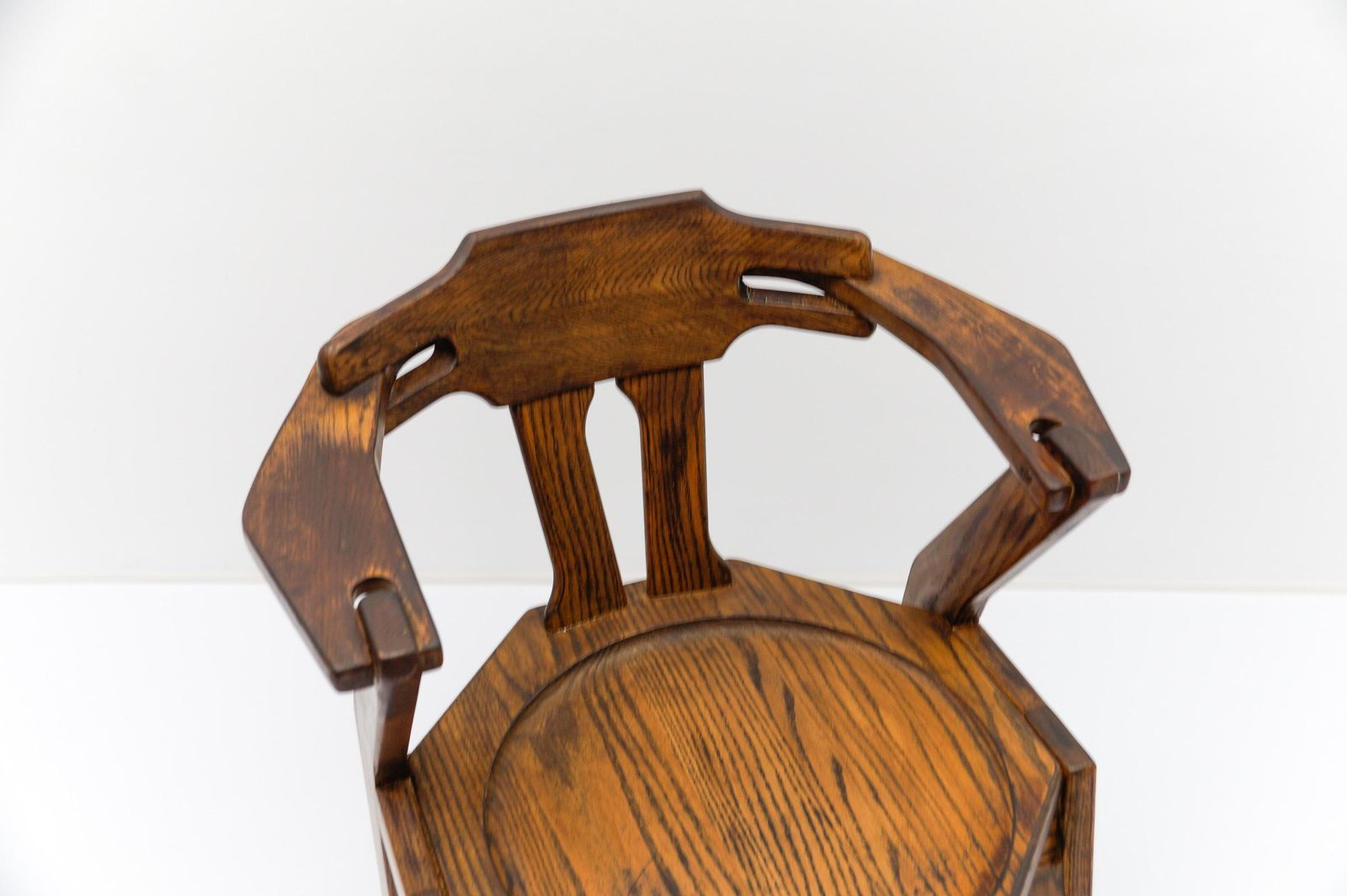 Furniture French Provincial Oak Chair, 1960s Mid Century Modern photo