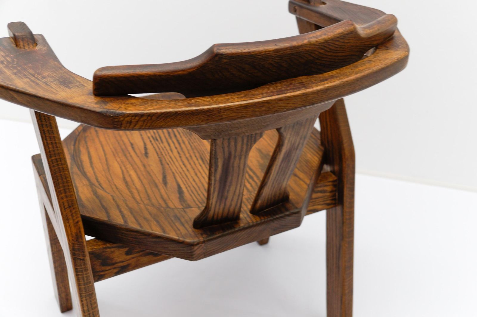 photo vintage French Provincial Oak Chair, 1960s Mid Century Modern