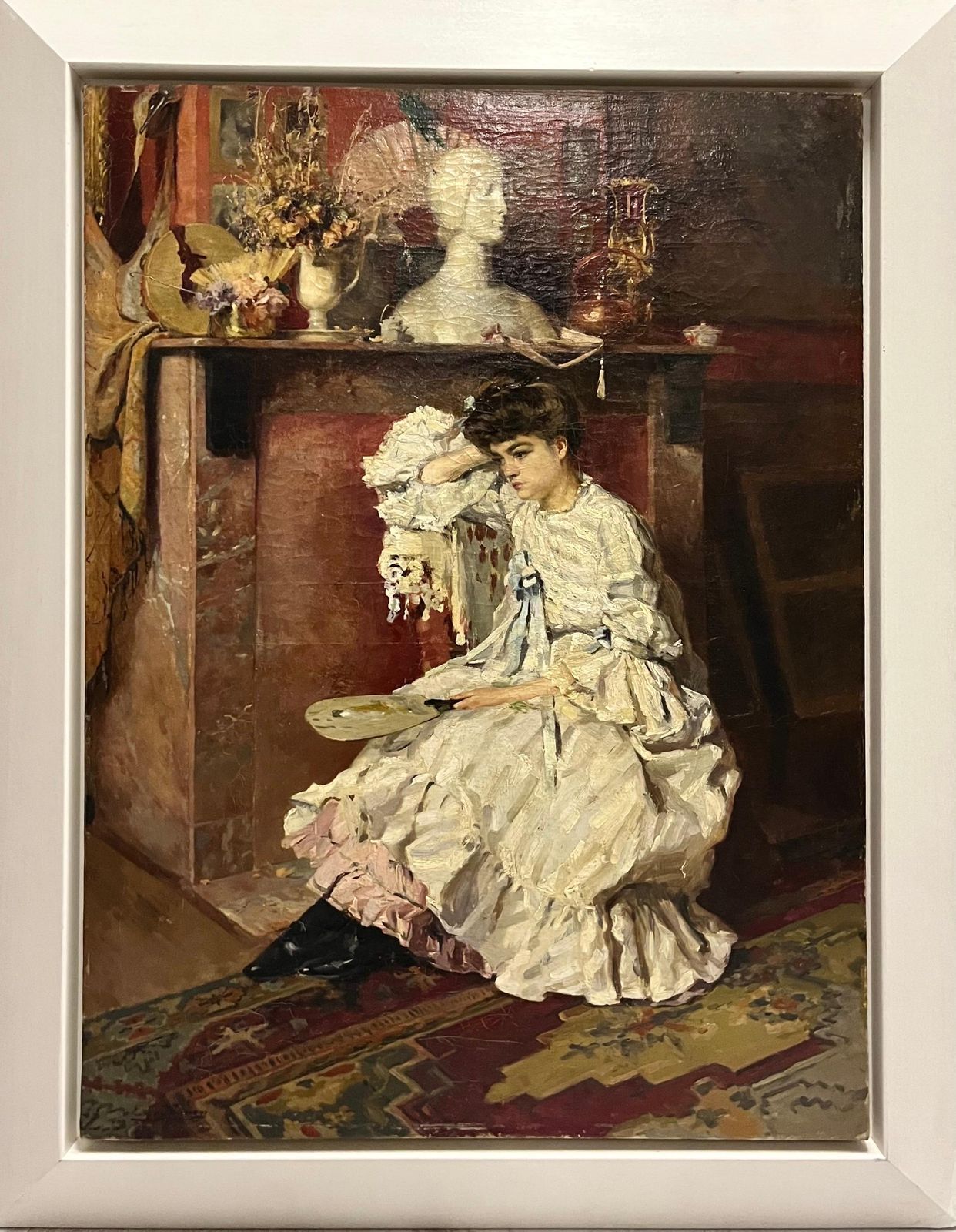 Ernest Jean Joseph Godfrinonelegant Woman In The Living Room , Impressionist, Woman, Interior, 19 Th 1898ca1898