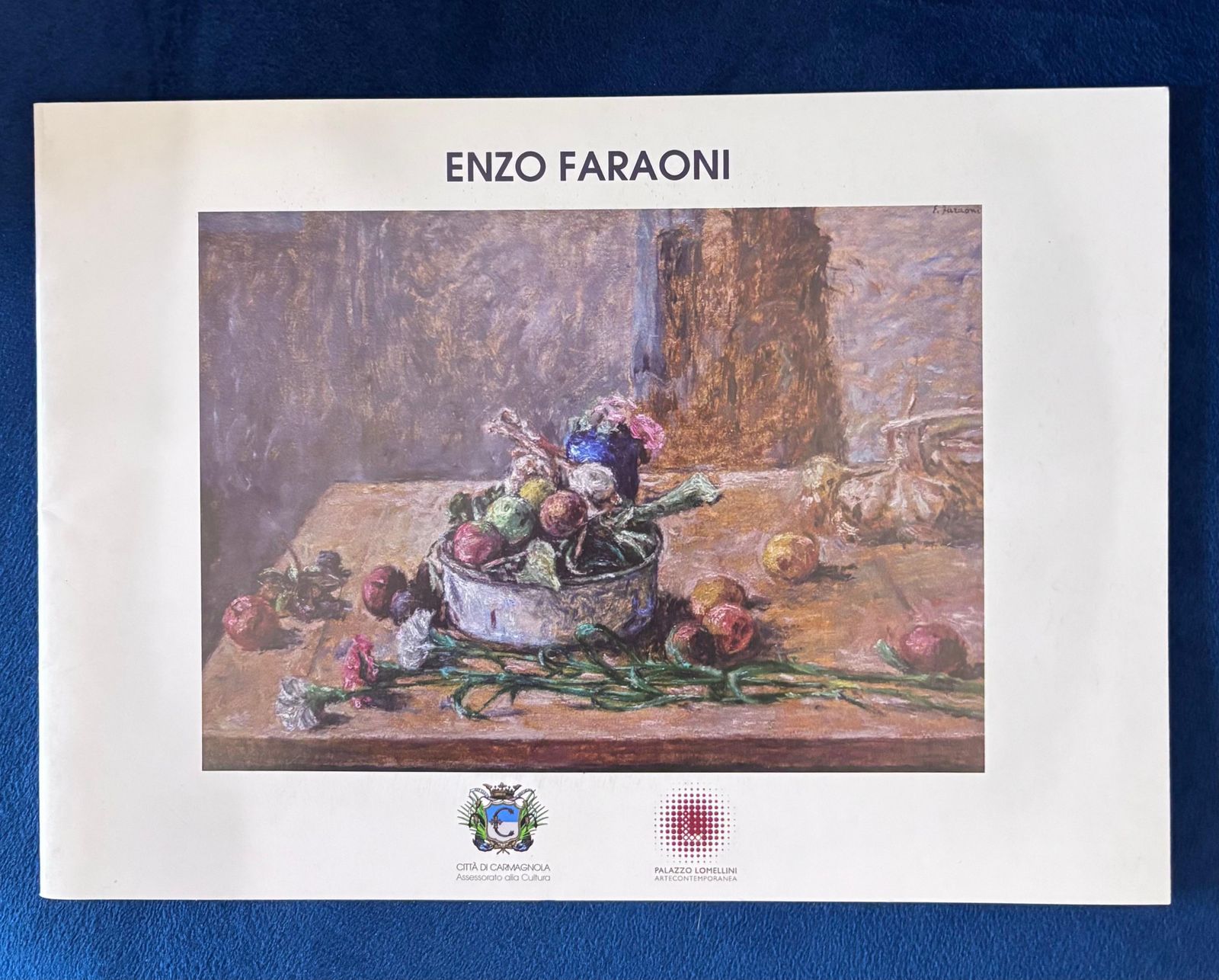 5202.0 Enzo Faraoni" Natura Morta Con Fiori " Olio Su Compensato Cm. 50 X 70 1981 photo