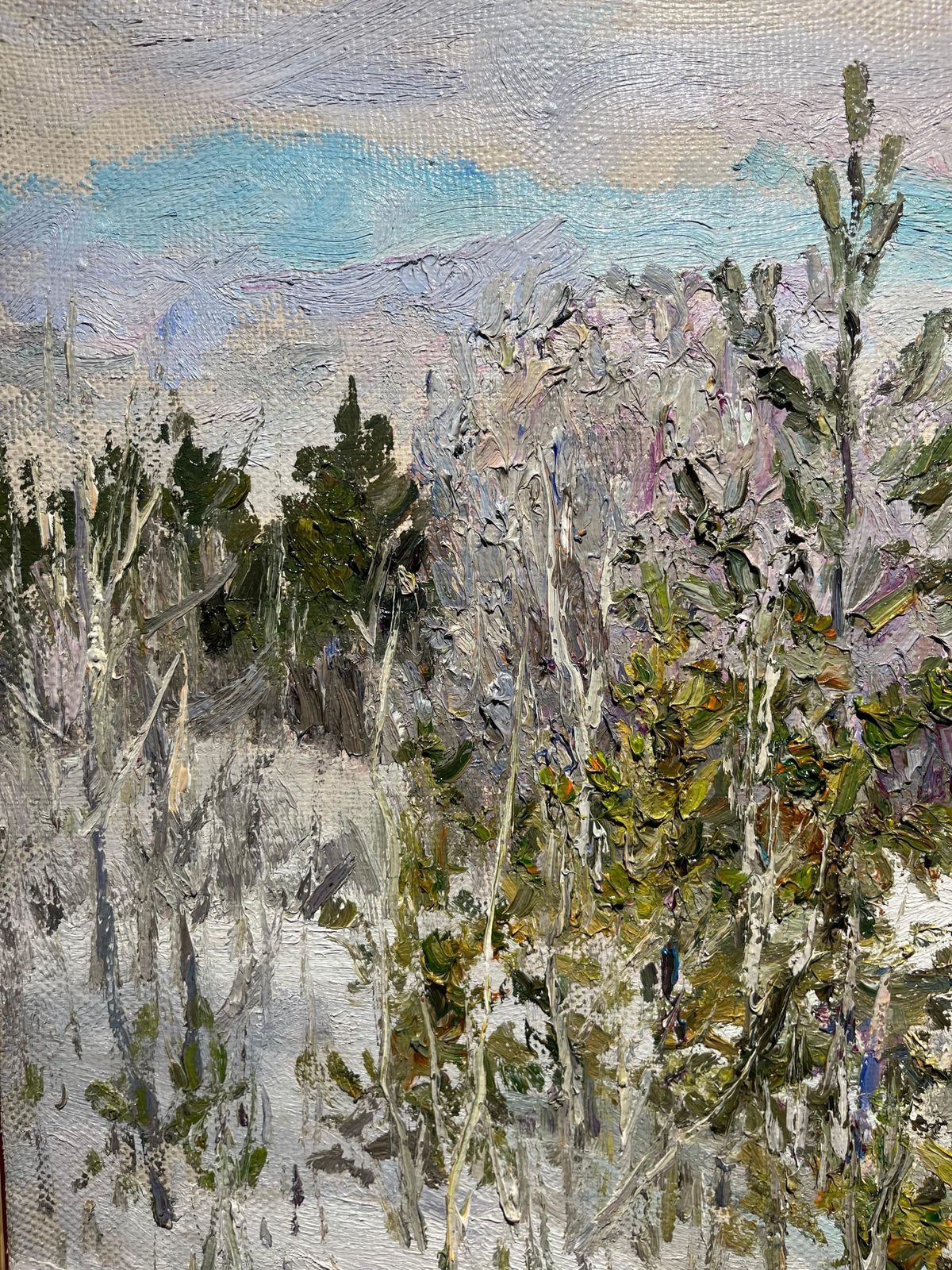 Georgij Moroz" Foresta" Olio Su Tela Cm. 50 X 482000 photo 4861.0