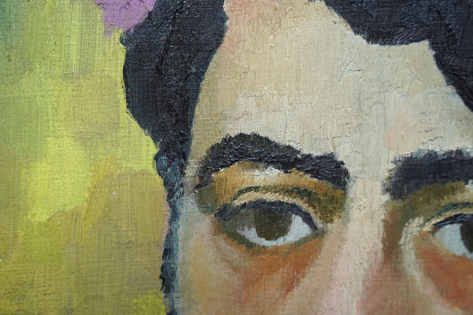 Glyn Morganself Portrait Of Artist   Welsh Post Impressionist 1960's Art Oil Paintingcirca 1960 photo 8664.0