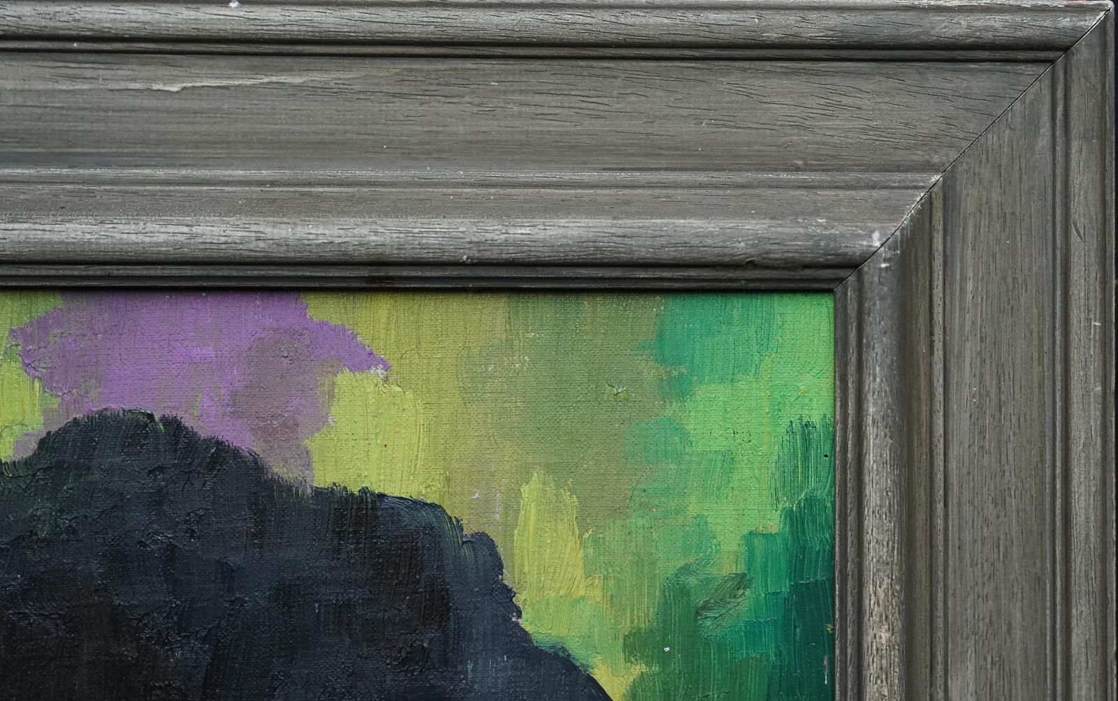 photo for sale Glyn Morganself Portrait Of Artist   Welsh Post Impressionist 1960's Art Oil Paintingcirca 1960