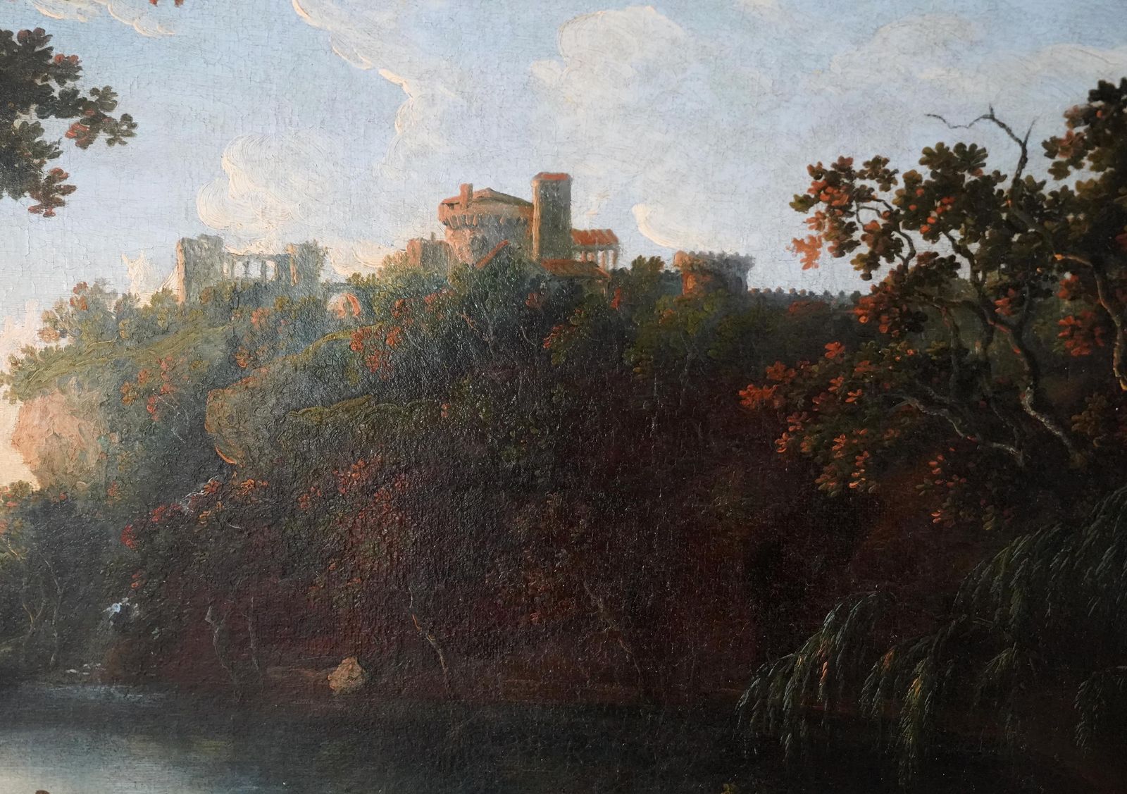 Capriccio Tivoli Landscape   British 18th Century Old Master Art Oil Paintingcirca 1770 photo 12231.0