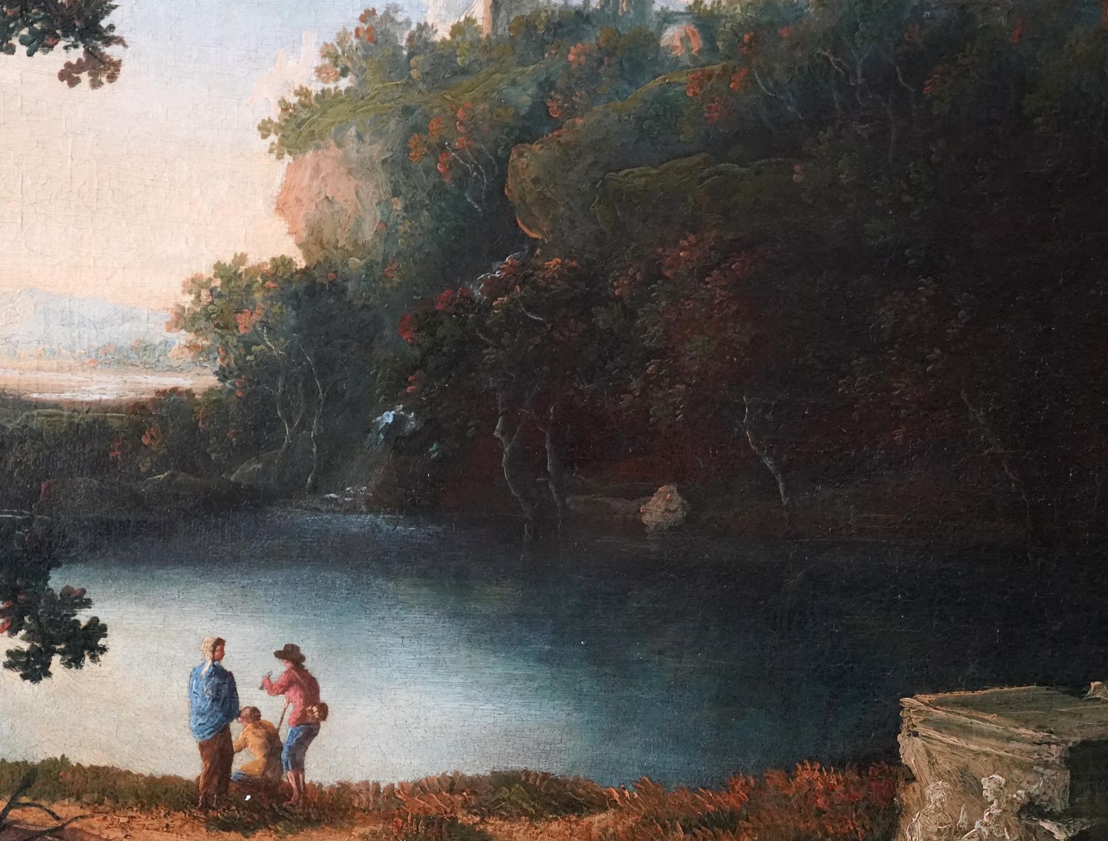 Capriccio Tivoli Landscape   British 18th Century Old Master Art Oil Paintingcirca 1770 photo buy