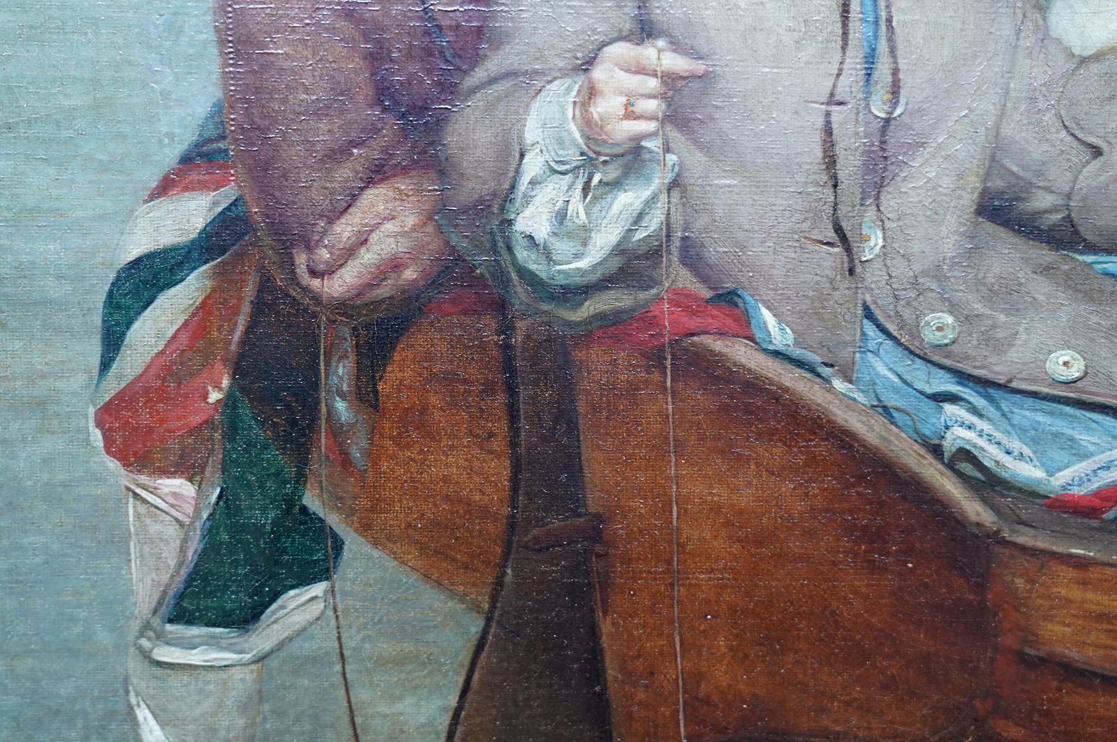 Art The Boating Party   British Victorian Figurative Landscape Art Oil Paintingcirca 1845 photo