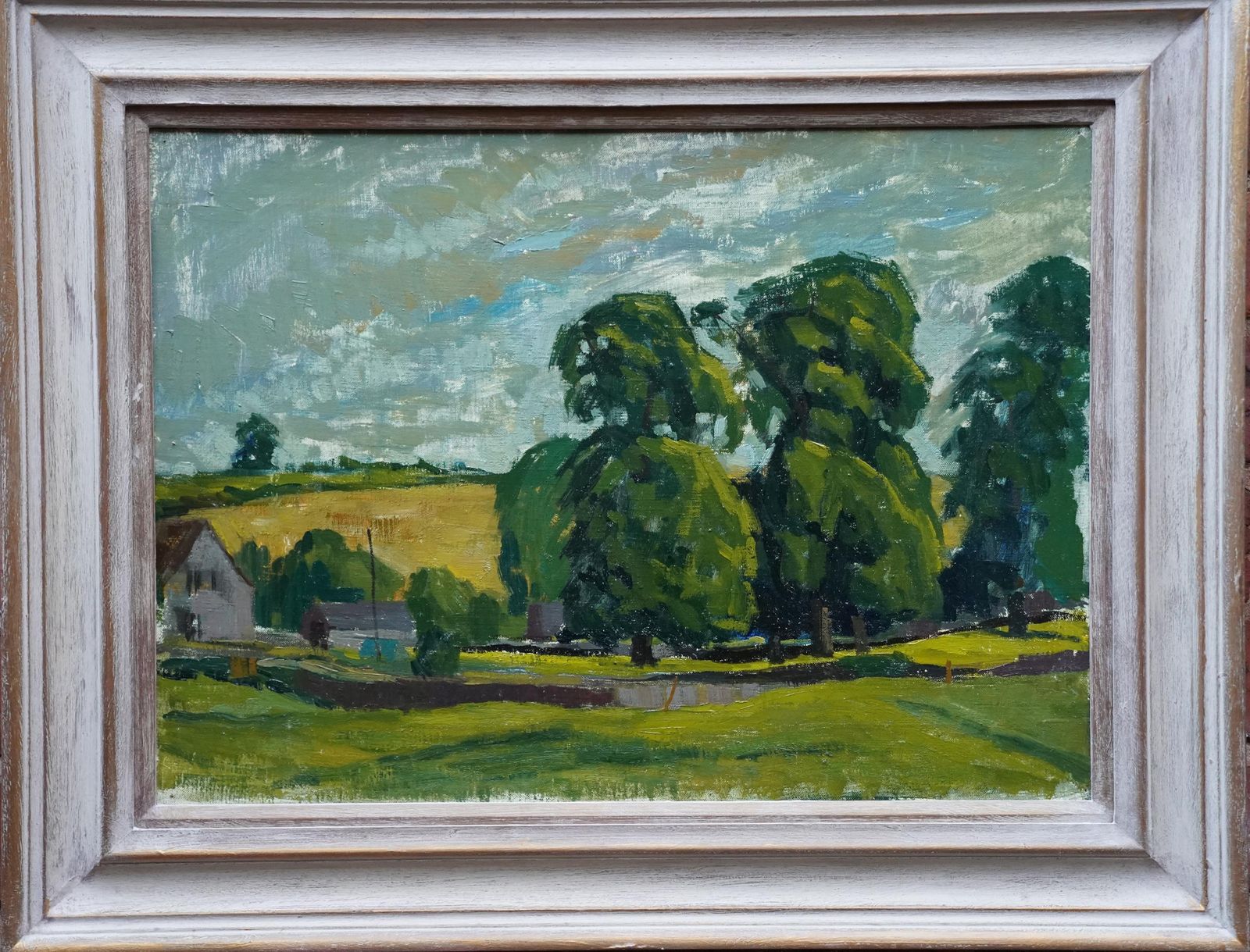 Peter Fieldwiltshire Landscape   British 1950's Post Impressionist Art Oil Paintingcirca 1950