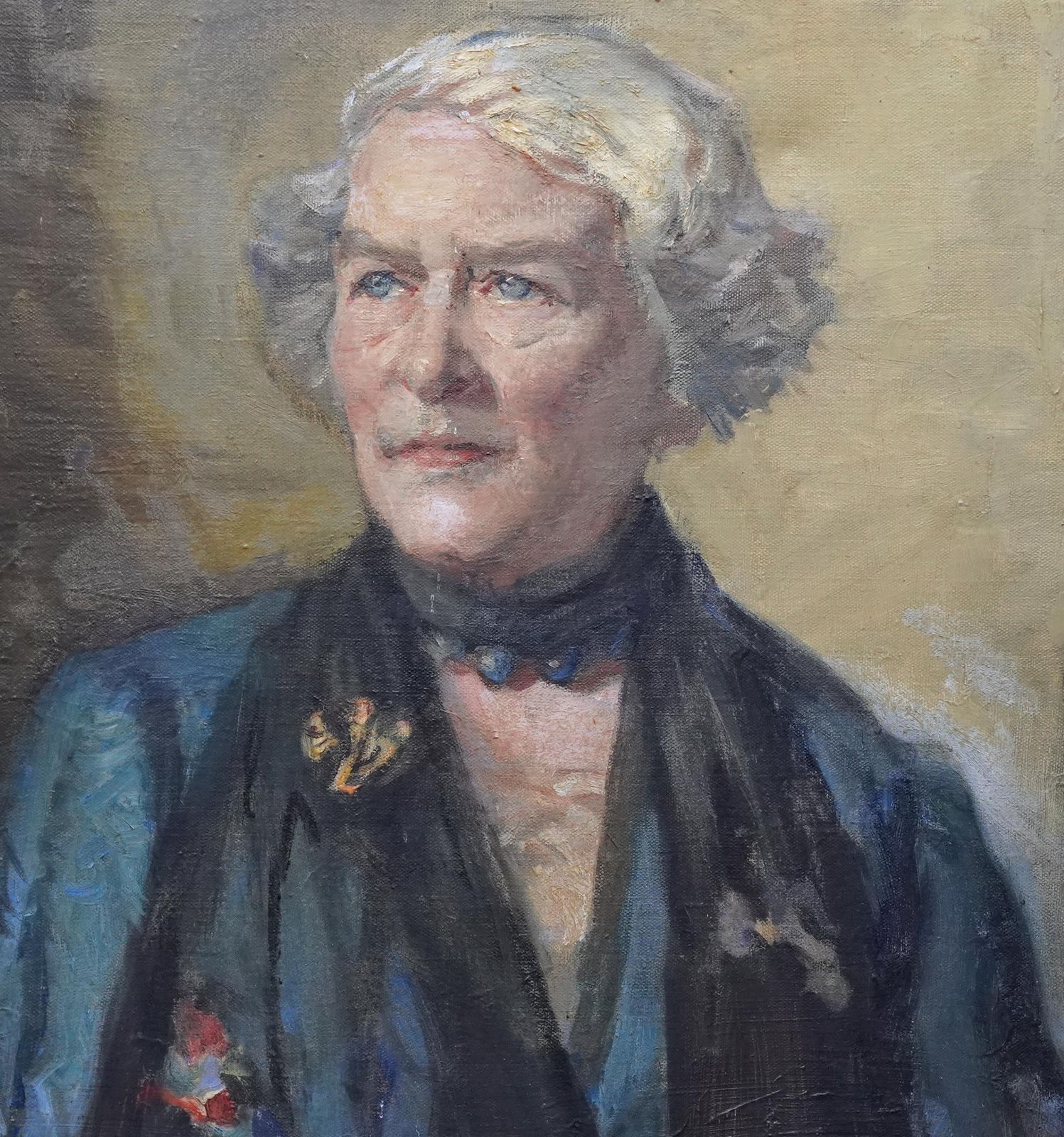 Rose Meadportrait Of Beatrice Gurney   British 1920's Impressionist Art Oil Paintingcirca 1920 photo for sale