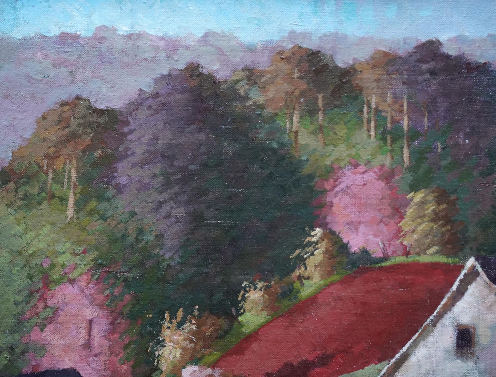 Peter Fieldhouses In The Woods   British Post Impressionist Art 1949 Landscape Oil Painting1949 photo Art