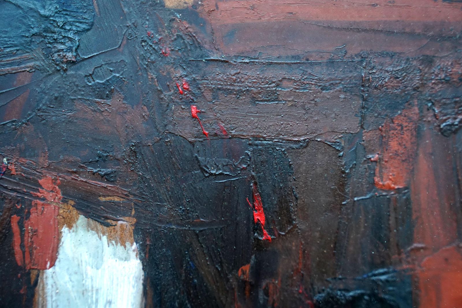 photo vinterior Leo Davyabstract 1955   British Abstract  Oil Painting Slade School Artist1955