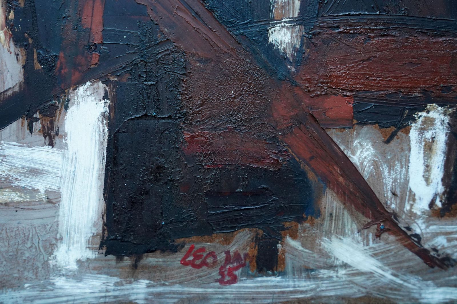 photo buy Leo Davyabstract 1955   British Abstract  Oil Painting Slade School Artist1955