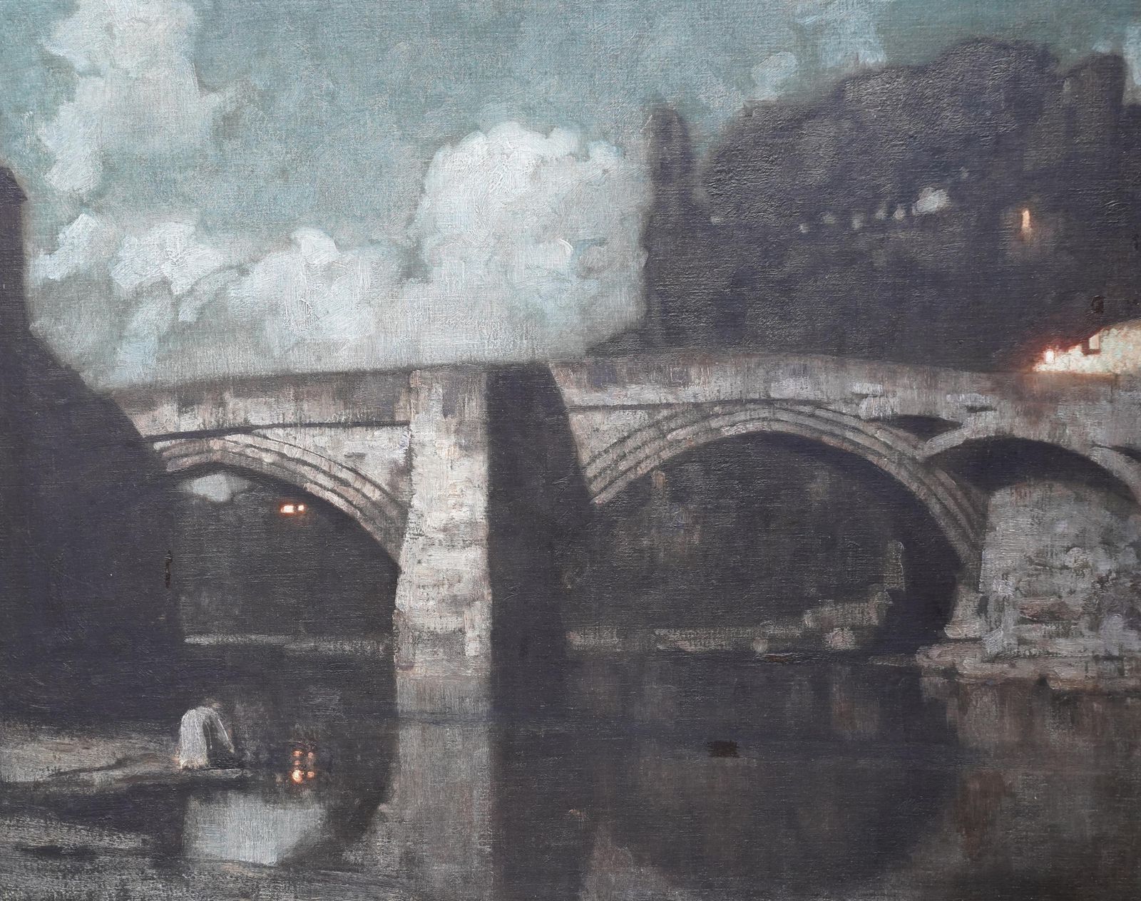 Harold Speed Alcantara Bridge Toledo   British Victorian Art Spanish Landscape Oil Painting1894 photo for sale