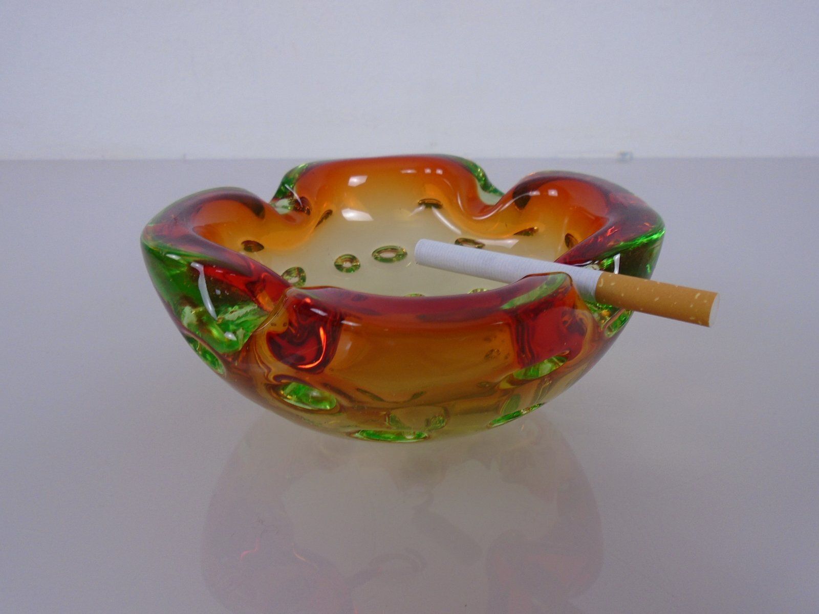 Sommerso Murano Glass Ashtray, Italy, 1960s photo 234.0