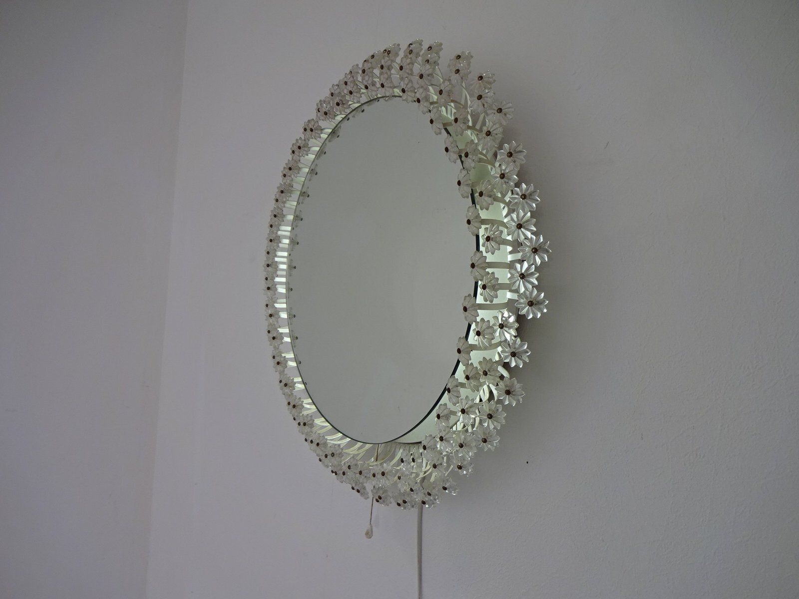 Austrian Illuminated Flower Mirror, 1960s photo 1084.0