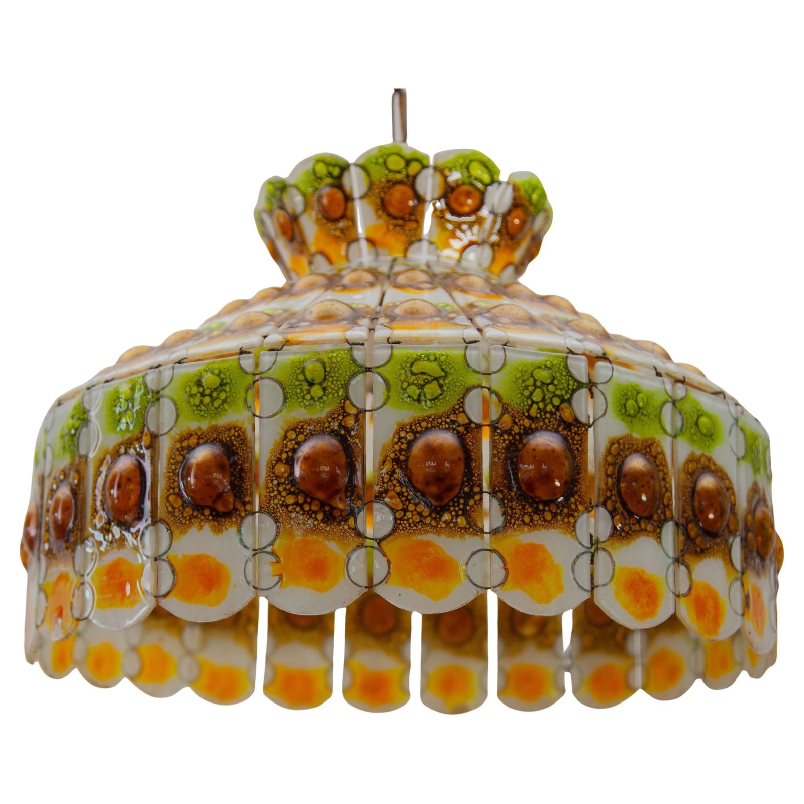 Art Glass Pendant Designed By Felipe Delfhinger, Feders, 1970s