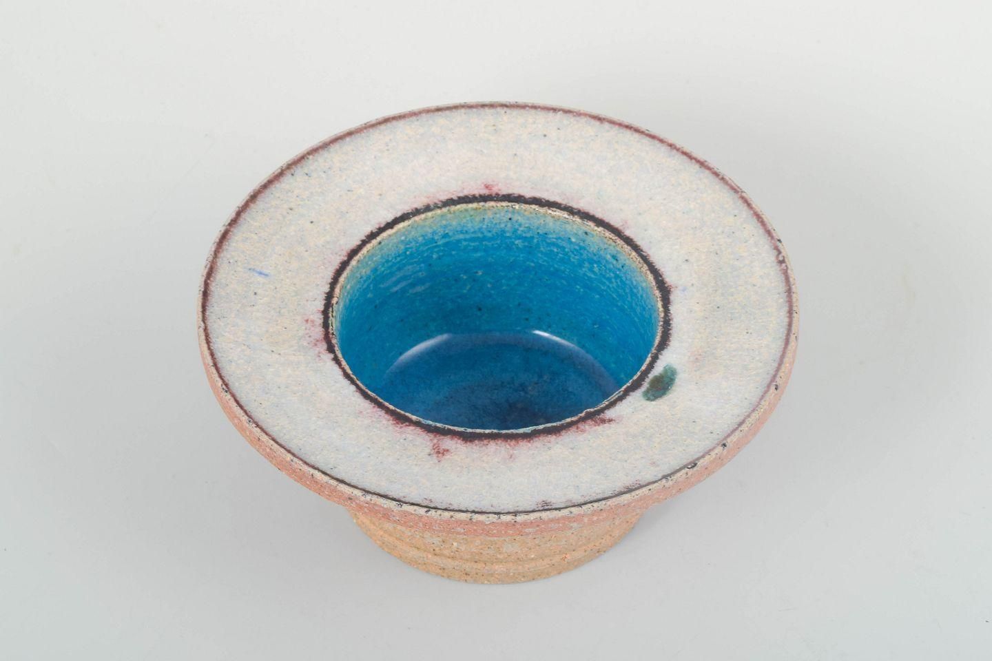 Nils Kähler For Kähler, Denmark. Low Cylindrical Stoneware Vase, C. 1960s. photo furniture