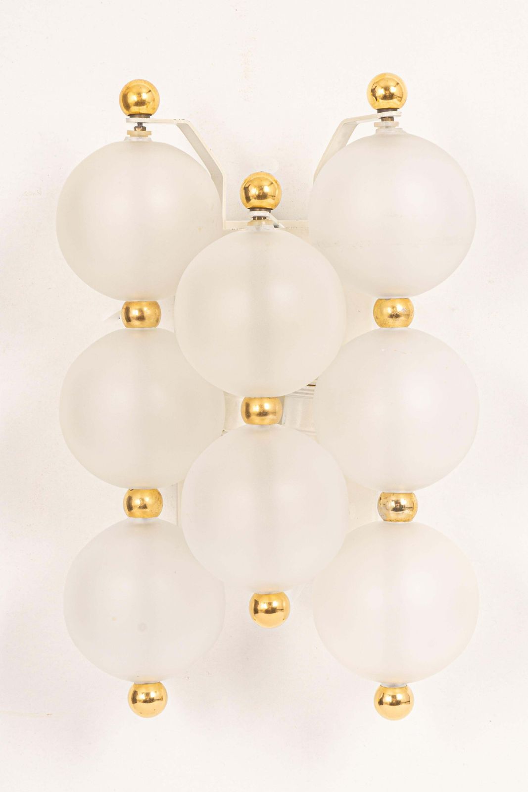 Pair Of Large Frosted Glass Wall Light By Kinkeldey, Germany, 1970s photo furniture