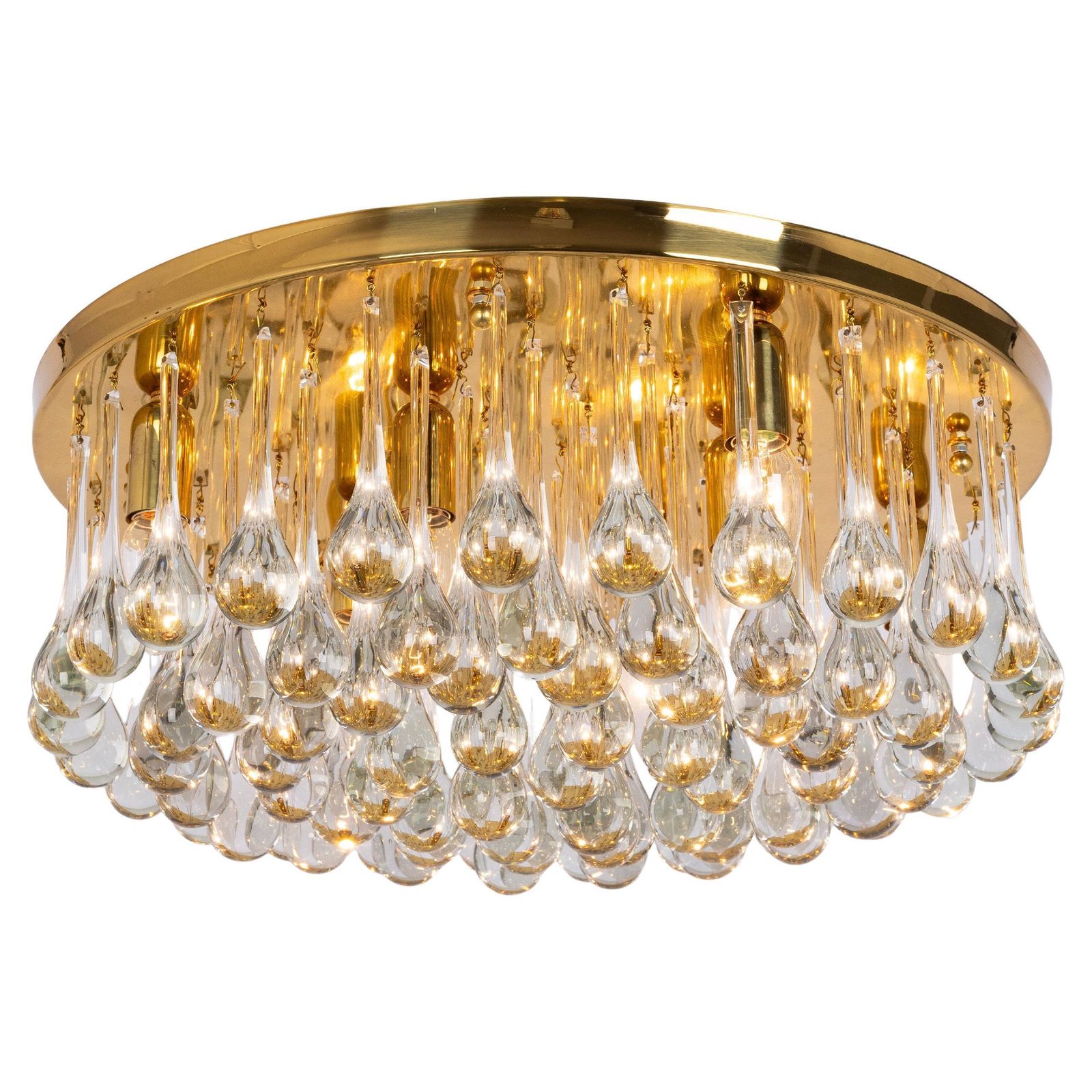 Large Murano Glass Tear Drop Chandelier By C.Palme, Germany, 1970s