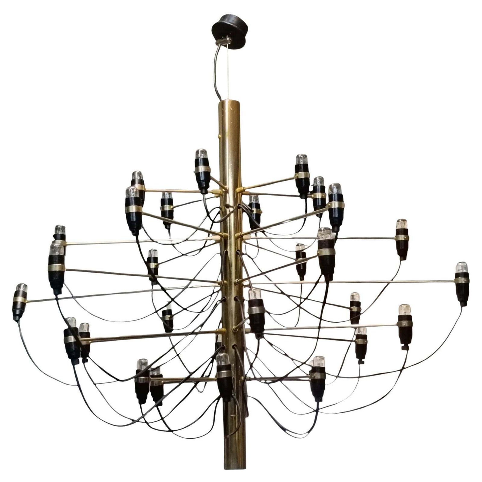 Gino Sarfatti For Arteluce Chandelier "2097/30," Italy 1960s