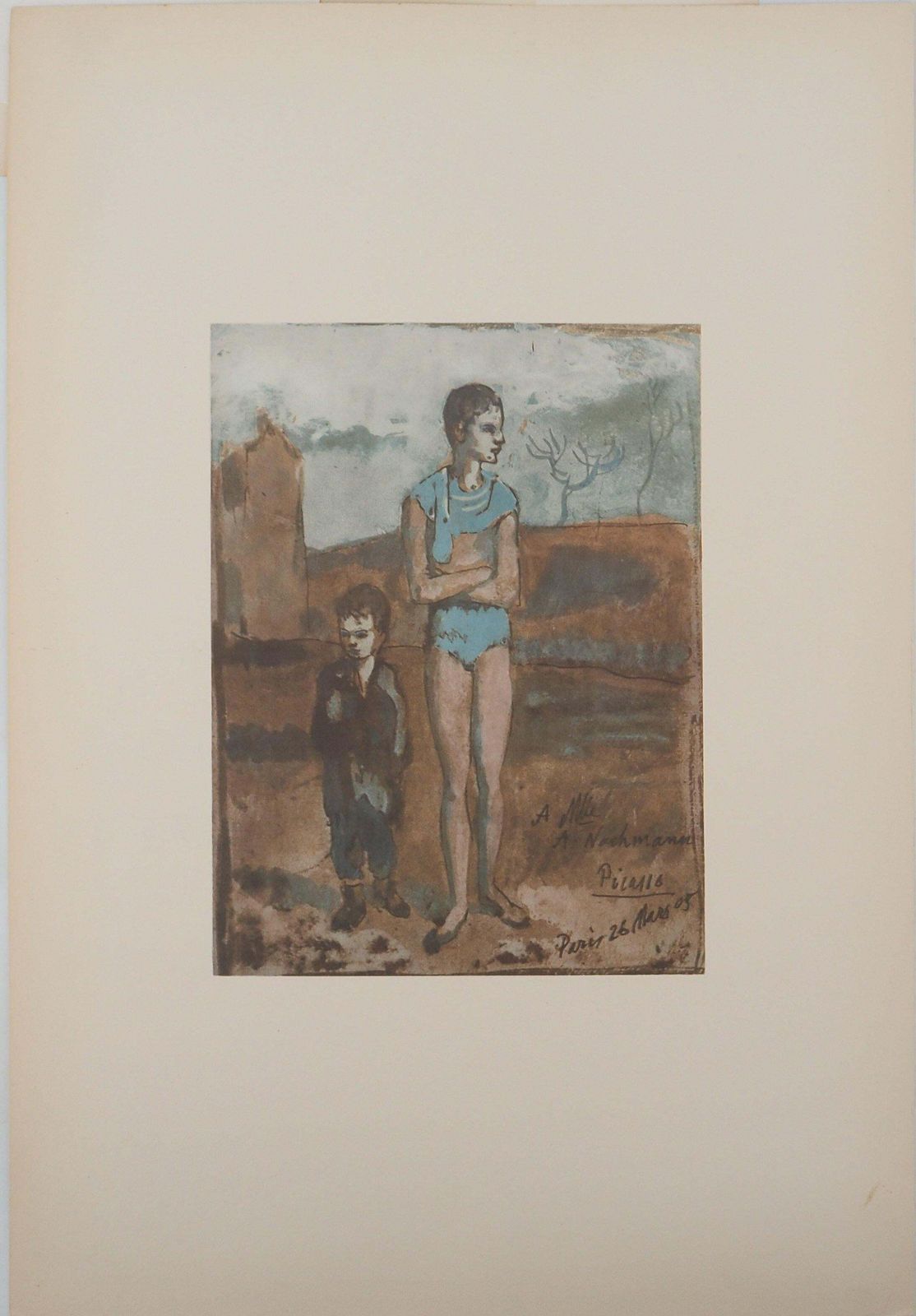 (After) Pablo Picassoharlequin In The Desert Landscape   Lithograph And Stencil, Signed1946 photo furniture