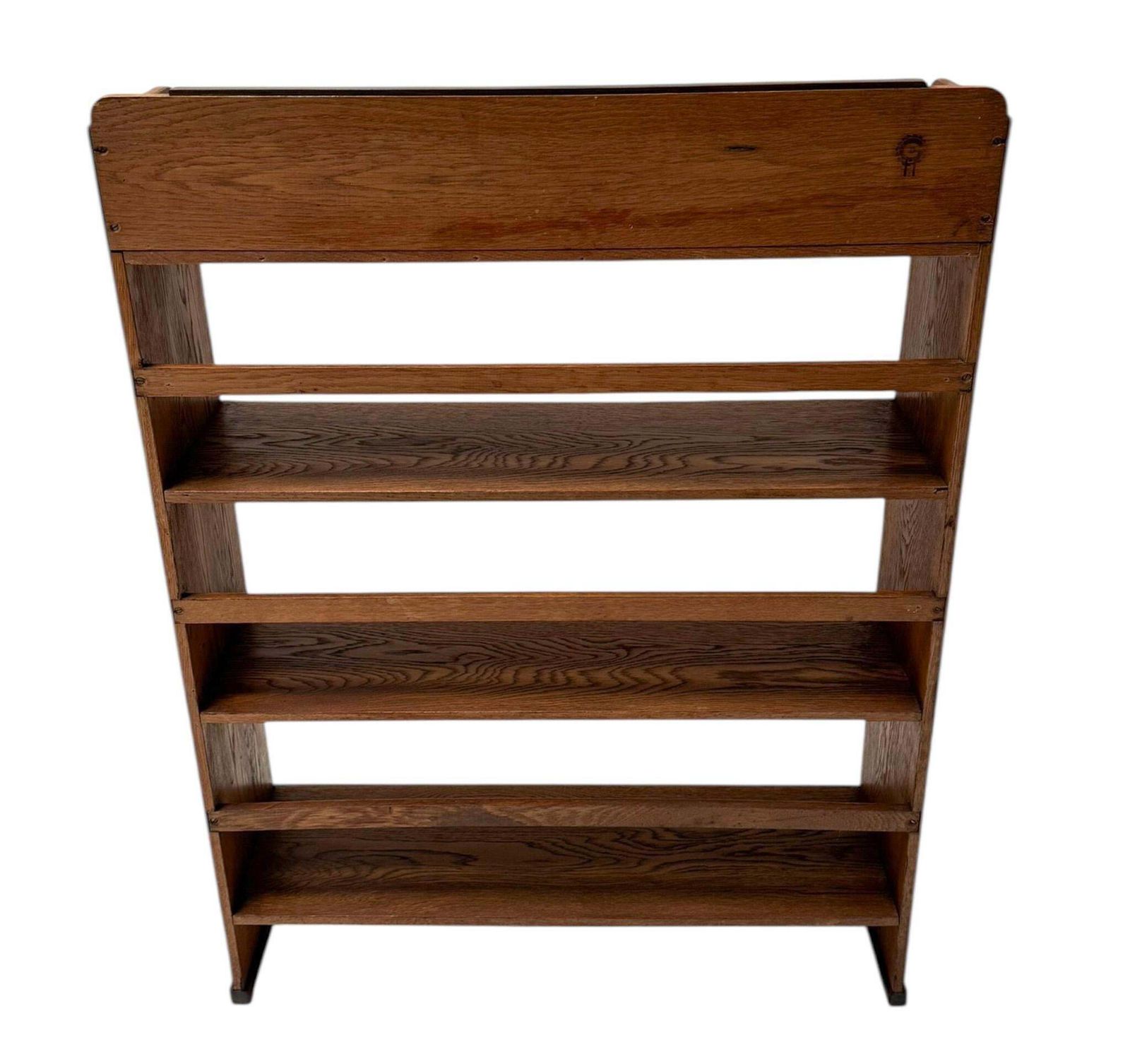 Art Deco Modernist Open Bookcase By P.E.L. Izeren For De Genneper Molen, 1920s photo vinterior