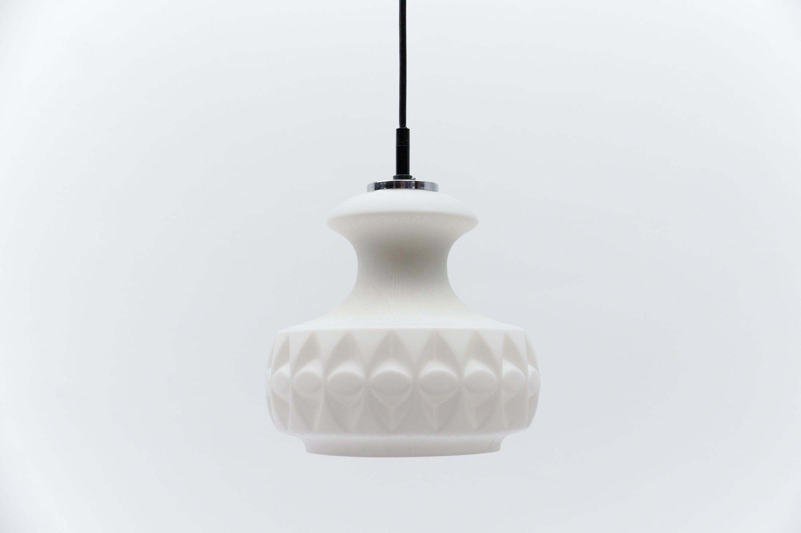 Lovely White 3d Glass Ceiling Lamp By Peill & Putzler, 1960s photo 694.0