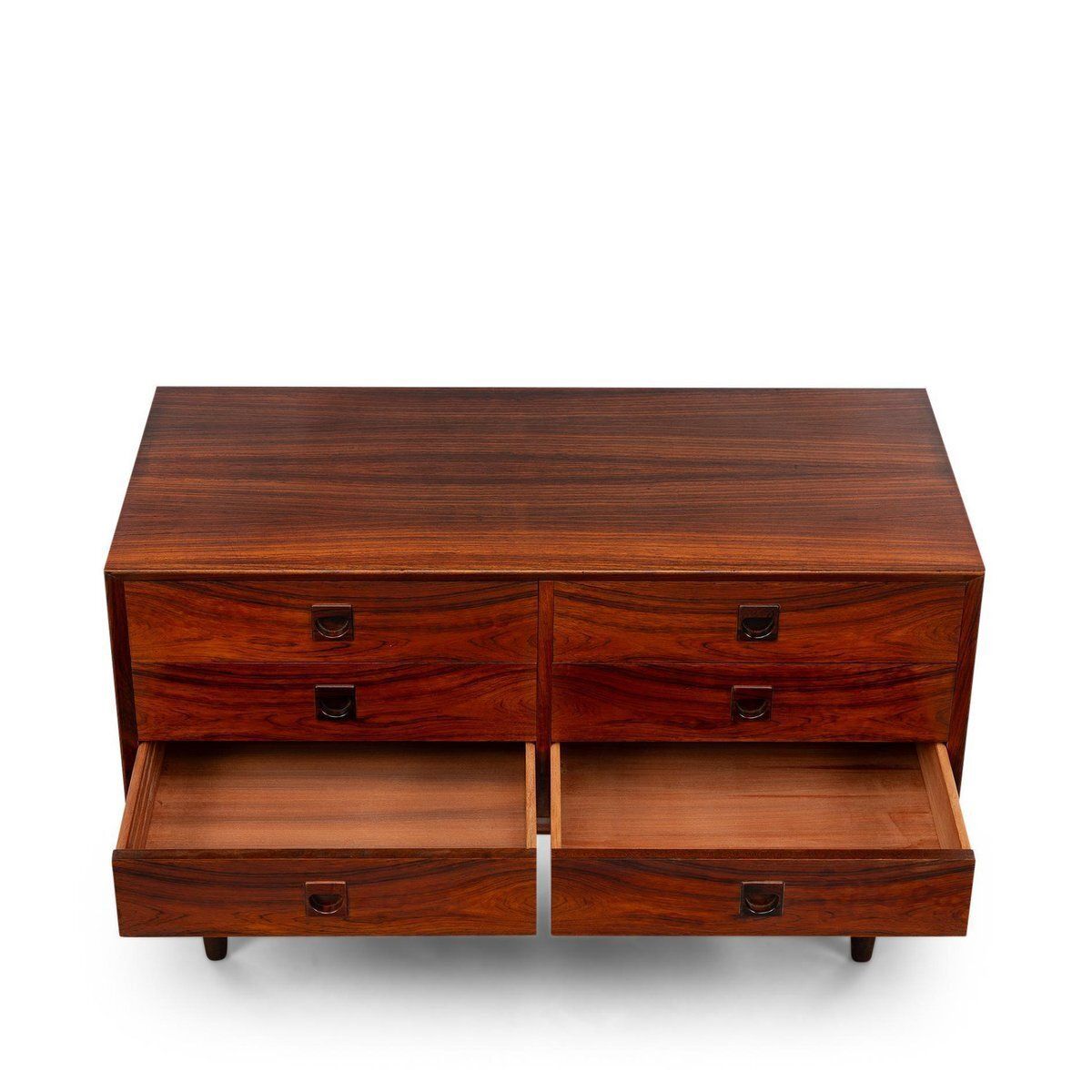 Low Mid Century Rosewood Chest Of Drawers Attributed To Brouer Møbelfabrik, 1960s photo vintage