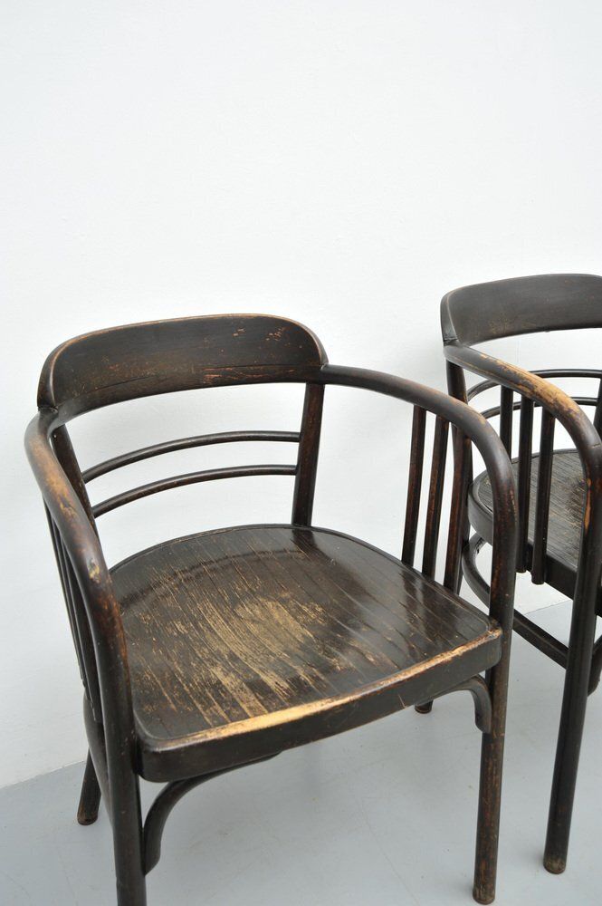 Set Of Model 6093 Chairs In Beech By Jacob & Josef Kohn, Vienna, Austria, 1890s photo 1725.0