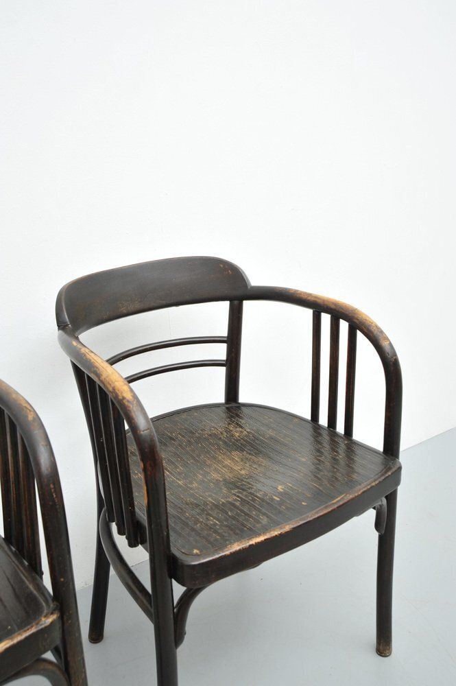 Furniture Set Of Model 6093 Chairs In Beech By Jacob & Josef Kohn, Vienna, Austria, 1890s photo