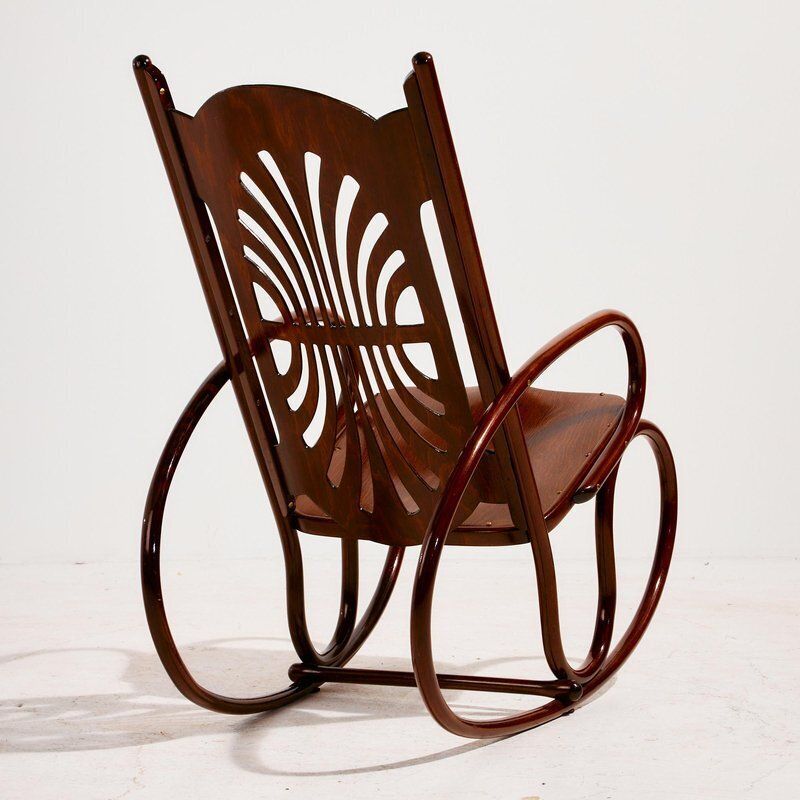 Beech Rocking Chair By Gustav Siegel For Jacob & Josef Kohn photo furniture