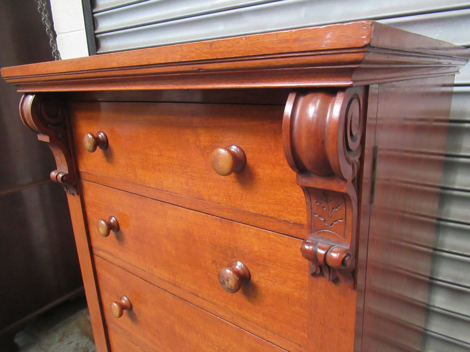 Tall Victorian Mahogany  1870s  Wellington Chest Of Drawers photo buy