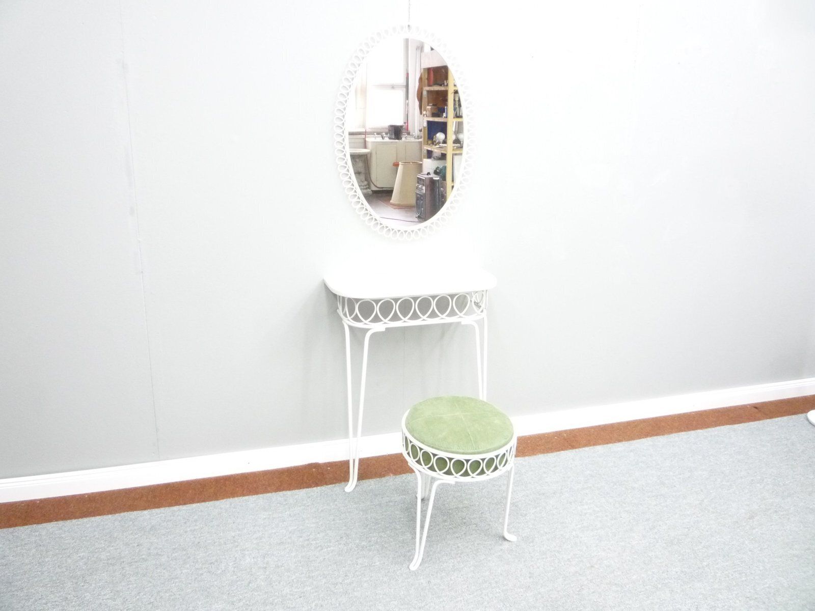 Hairdressing Console With Mirror, Stool & Umbrella Stand, 1950s, Set Of 4 photo furniture