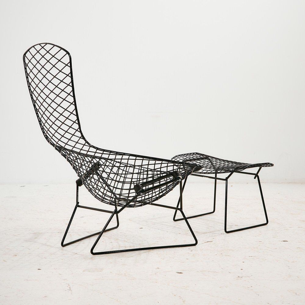 Set Of Bird Chair And Ottoman By Harry Bertoia For Knoll photo furniture
