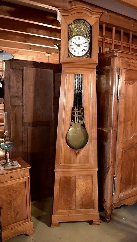 Parquet Clock Louis Philippe Cherry 19th Century