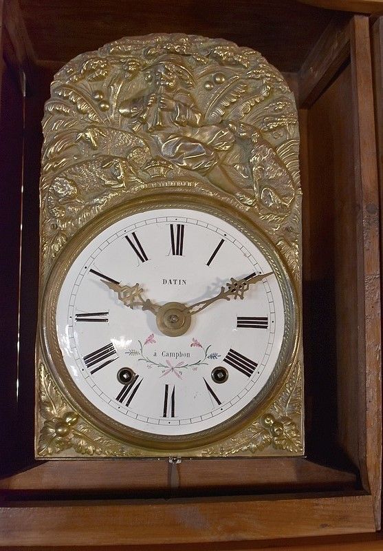 Parquet Clock Louis Philippe Cherry 19th Century photo buy