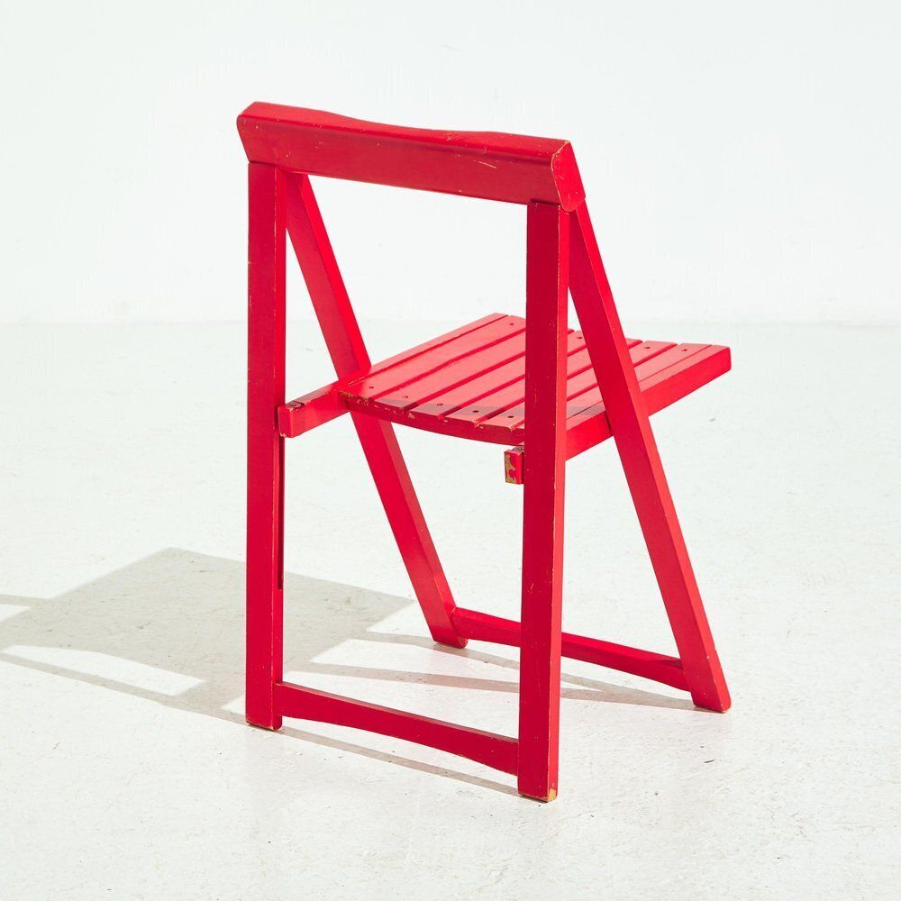 Set Of Beech Foldable Chairs By Aldo Jacober For Alberto Bazzani, 1960s photo for sale
