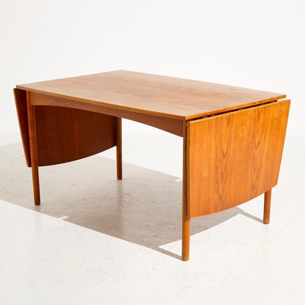 Teak & Oak Dining Table By Poul M. Volther For Fdb, 1960s photo for sale