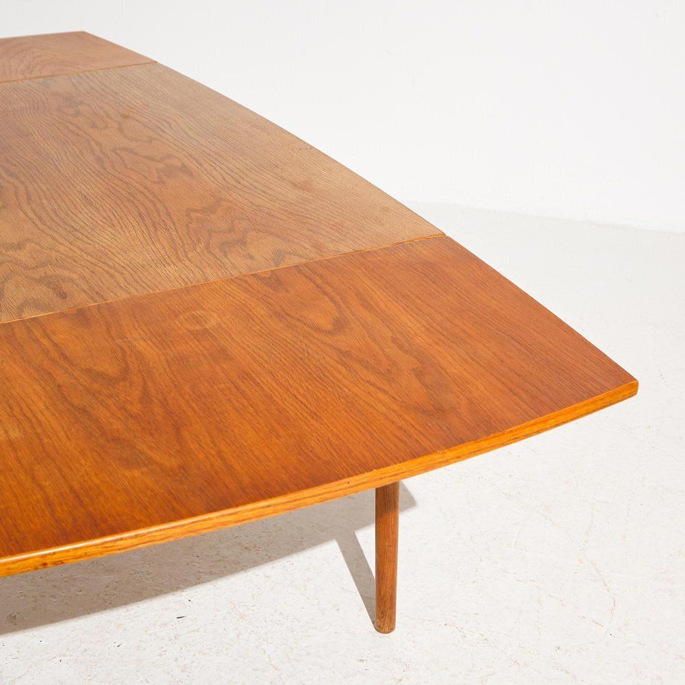 Teak & Oak Dining Table By Poul M. Volther For Fdb, 1960s photo vinterior