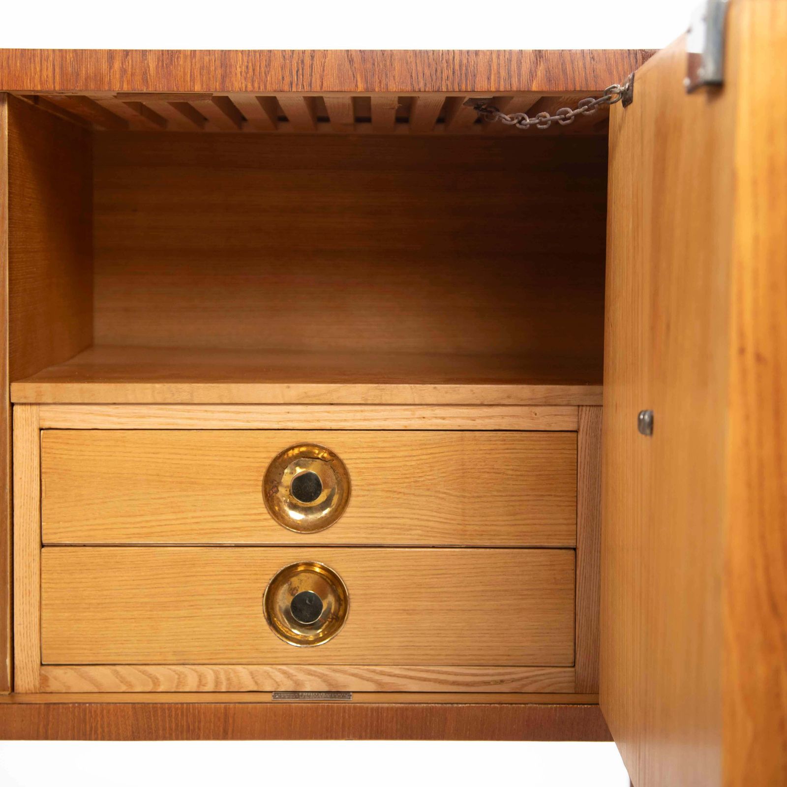 13965.0 Italian Artistic Oak Sideboard With Naturalistic Carvings By Pierluigi Colli 40s photo