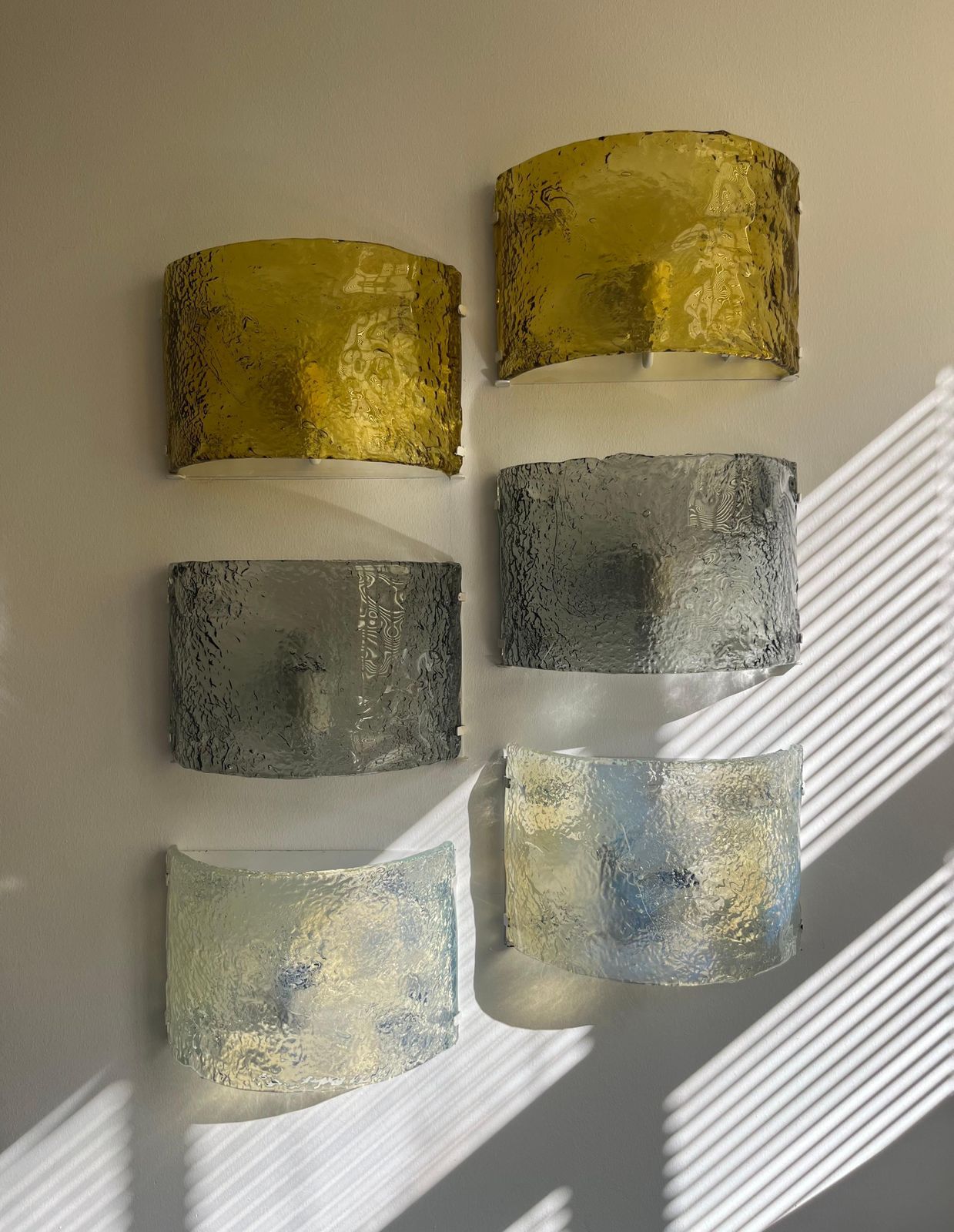 Lighting Italian Yellow Murano Wall Sconce By Carlo Nason For Mazzega, 1970s photo